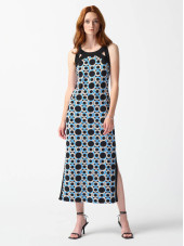 242080 Dress - Black/Multi (Joseph Ribkoff)